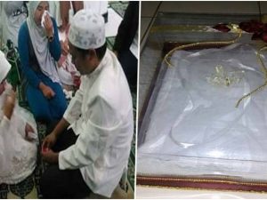 Berita terbaru hari ini: Pernikahan ini viral karena mahar yang diberikan terbilang unik, yaitu kain kafan.