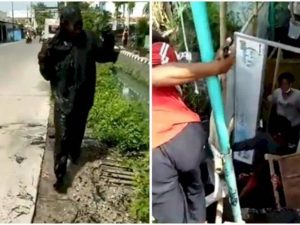 Cekricek.id - Beredar sebuah video warung yang ambruk di bulan puasa, sejumlah warga tercebur ke dalam got yang ditertawakan banyak orang.
