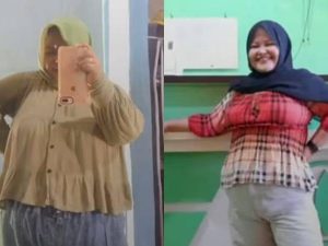 Cekricek.id - Dina berhasil turunkan berat badannya dengan melakukan diet secara sungguh-sungguh hingga penampilannya bikin pangling.