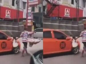 berita terkini: Video seorang ayah memikul anaknya bersamaan dengan dagangannya viral di media sosial. Berbagai komentar simpati pun datang. [Istimewa]