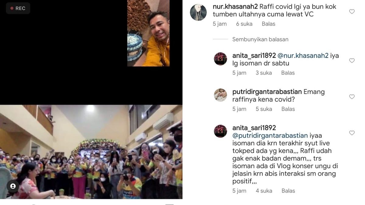 Berita Artis: Pasangan Raffi Ahmad berulang tahun hari ini, 17 Februari 2022 yang dirayakan secara virtual karena Raffi positif Covid-19.
