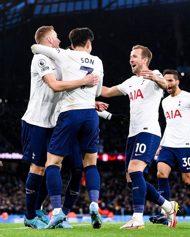 Duet pemain Tottenham Hotspur Harry Kane dan Son Heung-min cetak sejarah. Keduanya menjadi duo tersubur di sepanjang sejarah Liga Primer Inggris. [Instagram]