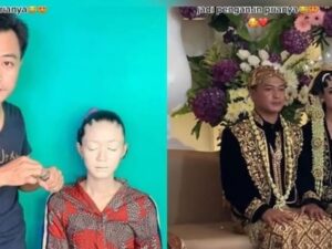 erita terkini, terbaru, dan berita pilihan hari ini: wanita ini di make up-in calon suaminya sendiri sebelum acara pernikahan dimulai.