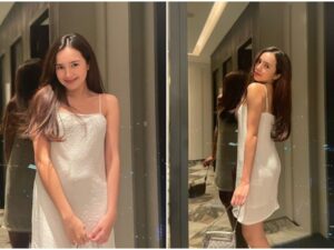 Berita artis: Beby Tsabina bagikan potret dirinya dengan balutan dress putih di Instagram. Ia terlihat seksi dan cantik dalam foto tersebut.