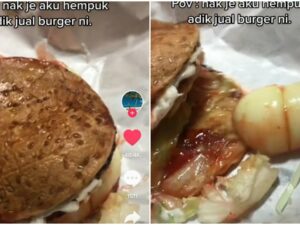 Berita terkini: perempuan asal Malaysia ini membeli burger di tepi jalan. Namun, siapa sangka dirinya menemukan bonus yang tidak terduga.