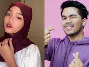 Berita artis: Fuji memakai hijab di depan kekasihnya Thariq Halilintar, Thariq pun dibuat terpesona dengan kecantikan kekasihnya itu.
