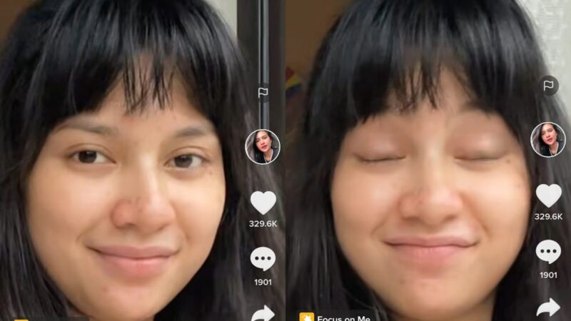 Berita artis: Indah Permatasari menguggah video dirinya yang tanpa megenakan make sedikit pun, ia pun dipuji netizen karena wajahnya cantik natural.
