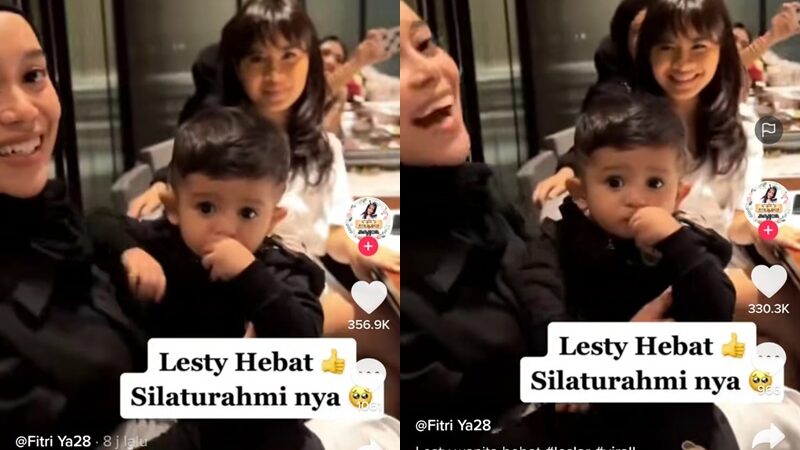 Berita artis: Lesty Kejora bertemu dengan anak Rizki DA yang merupakan mantan kekasihnya sebelum resmi menikah dengan Rizky Billar.