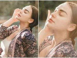 Berita artis: Nora Alexandra memposting foto dirinya di bawah sinar matahari. Ia tampak cantik dan menawan dengan balutan baju batik.