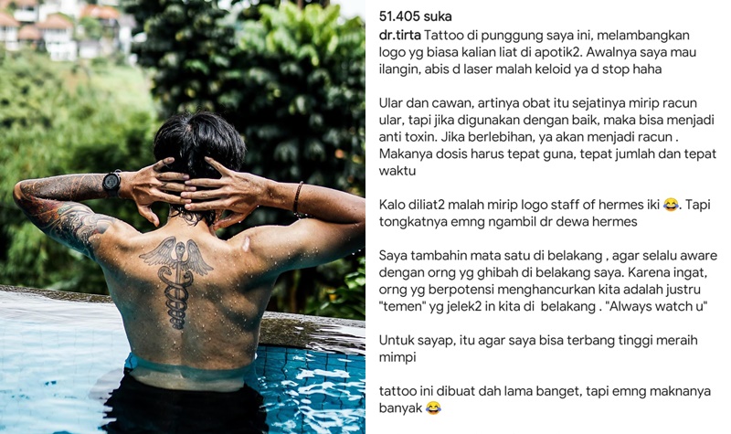 Bukan Sekedar Gambar Biasa, Ini Makna Tatto di Punggung dr Tirta 2 Lampiran Gambar