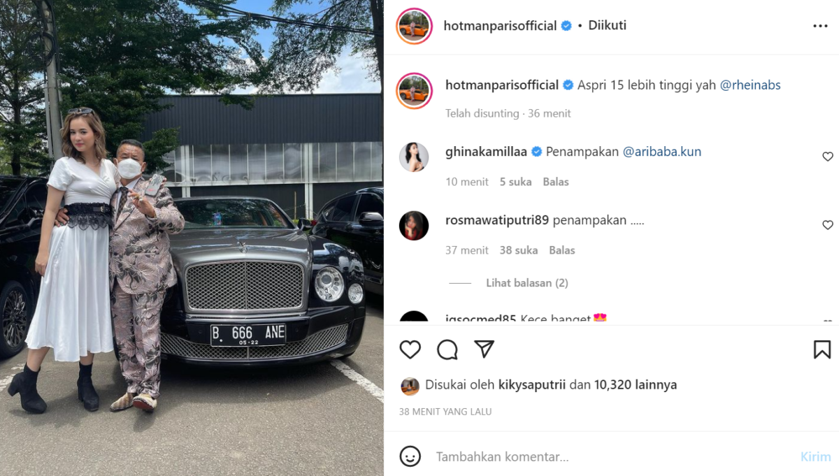 Berita artis: potret aspri ke 15 Hotman Paris membuat netizen jadi salah fokus di bagian dadanya yang terlihat tidak mengenakan bra.