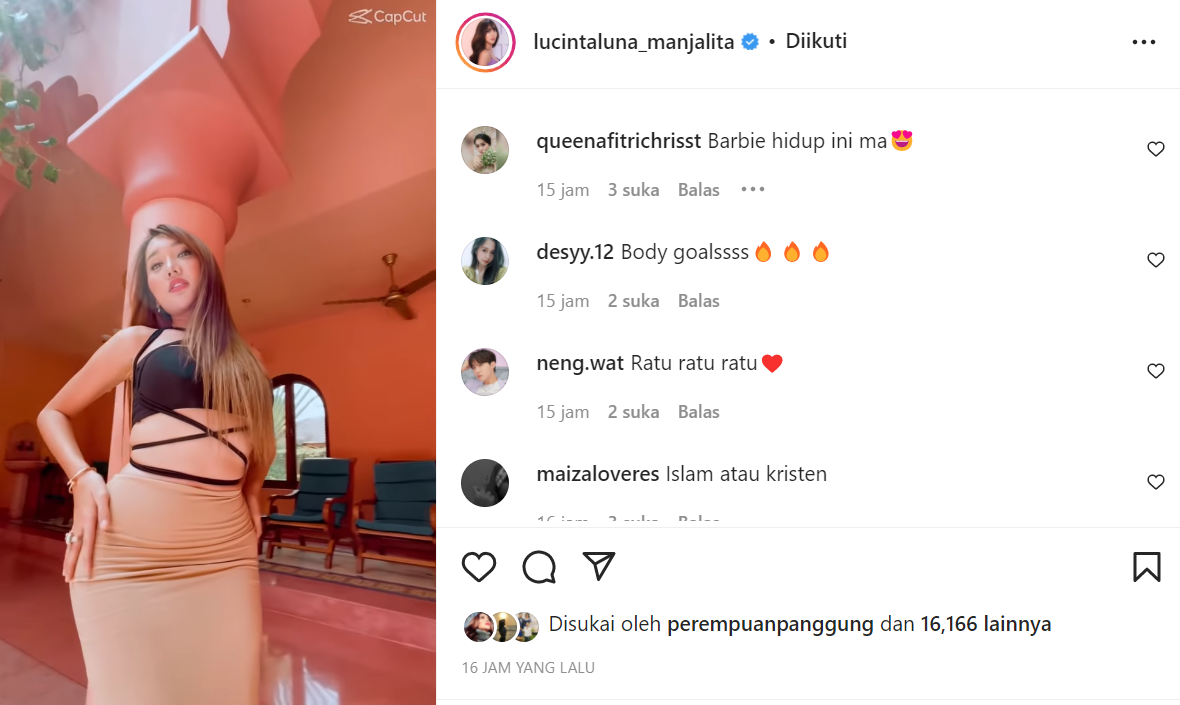 Berita artis: Lucinta Luna disebut barbie hidup saat mengenakan baju seksi, ia juga menggunakan make up tebal yang mengundang komentar netizen.