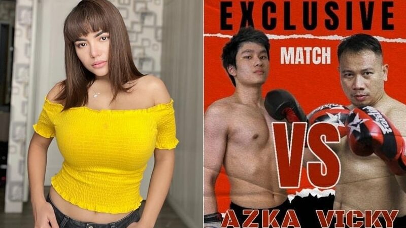 Berita artis: lewat Instagram miliknya, Dinar Candy sebut kurang puas dengan pertandingan tinju Azka Corbuzier vs Vicky Prasetyo.
