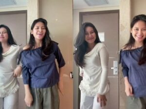 Berita artis: Indah Pertamasari dan adiknya Sinta Mutiara Bella sering disangka kembar karena kemiripan wajah mereka yang signifikan.