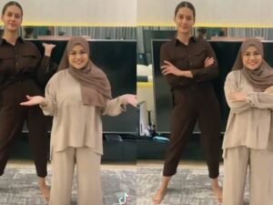 Berita artis: Paula Verhoeven joget TikTok bersama dengan Aurel Hermansyah. Netizen menyoroti perbedaan tinggi badan Paula dan Aurel.