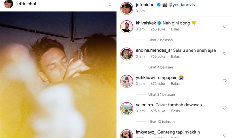 Berita artis terbaru: Jefri Nichol mengunggah potret dirinya yang tengah ciuman dengan seorang pria, peristiwa itu langsung hebohkan warganet.
