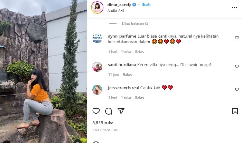 Dinar Candy Cantik Natural, Luar Dalam Auranya Terpancar Sempurna 2 Lampiran Gambar