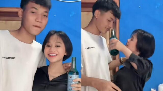 Berita terbaru: Seorang wanita berambut pendek sedang bergoyang sambil minum alkohol bersama kekasihnya viral di media sosial.