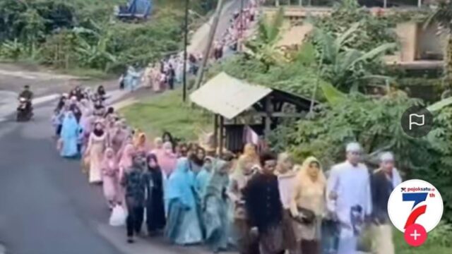 Berita terbaru: Sebuah video viral yang memperlihatkan segerombolan orang yang diduga berjumlah 3000 orang untuk pergi ke rumah pengantin wanita.
