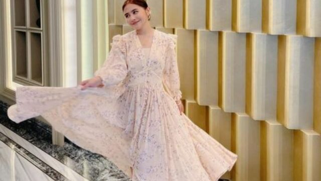 Berita artis: Unggah foto outfit saat lebaran di hari ketiga, penampilan artis cantik Prilly Latuconsina disebut mirip Syahrini.