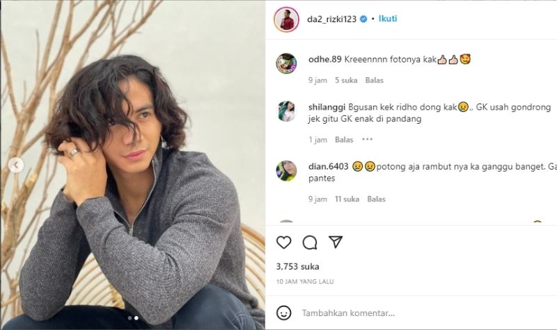 Pamer Rambut Gondrong, Rizki DA Disebut Netizen Tak Terurus 2 Lampiran Gambar