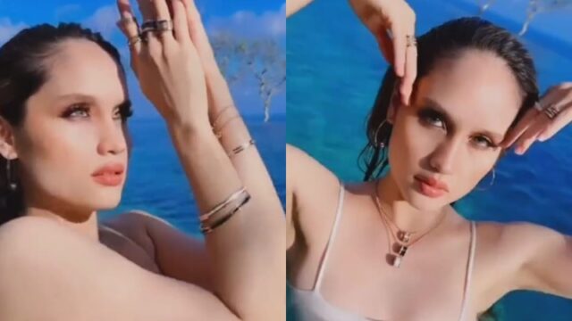 Cinta Laura terlihat semakin mempesona dalam keadaan basah-basah yang langsung mencuri perhatian warganet, Kamis (23/6/2022)