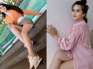 Berita artis: Dianna Dee Starlight duduk selonjoran membuat rok yang dipakainya sedikit terangkat, banyak netizen langsung zoom.