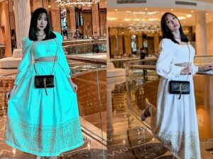 Berita artis: Tampil dalam balutan terusan berwarna putih, cantiknya Lucinta Luna mirip boneka hidup yang gemulai.