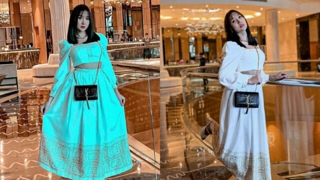 Berita artis: Tampil dalam balutan terusan berwarna putih, cantiknya Lucinta Luna mirip boneka hidup yang gemulai.