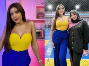 Millen Cyrus dan Aureli Hermansyah disebut sebagai sepupu yang terlihat sholehah dan sholehot saat foto berdua.