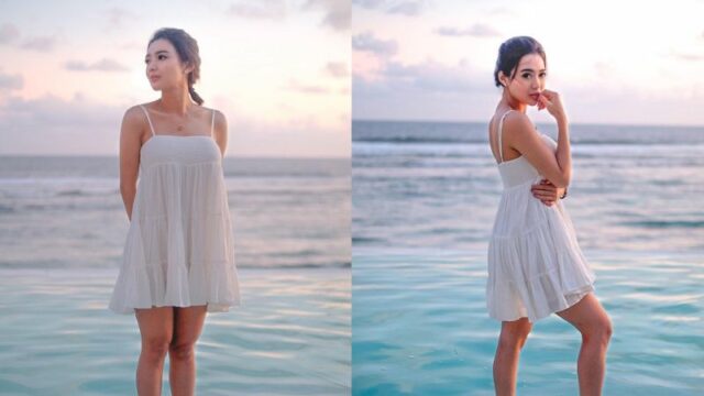 Wika Salim dipuji oleh banyak netizen, disebut sosoknya terlihat seperti bidadari ketika memakai gaun berwarna putih di pantai.