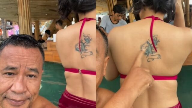 Hotman Paris dengan bebasnya menyentuh tubuh seorang wanita yang kenakan bikini merah saat berenang, buat banyak netizen merasa iri.