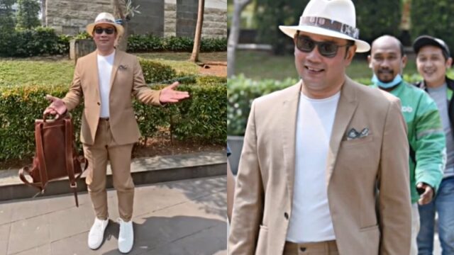 Ridwan Kamil ikut ramaikan Citayam Fashion Week dengan berjalan ala catwalk bersama deretan ojol. Buat banyak netizen gemas.