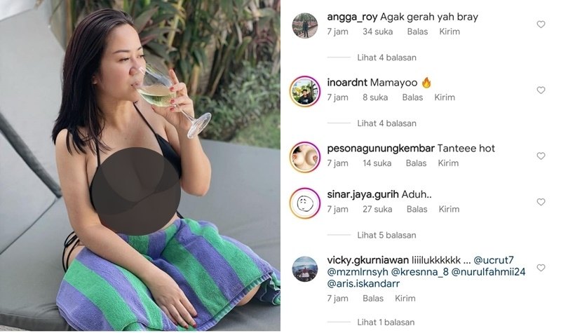 Tante Ernie belum lama ini hebohkan warganet dengan unggahan seksinya yang hanya memakai bra seksi berwarna hitam yang memperlihatkan belahan dadanya.