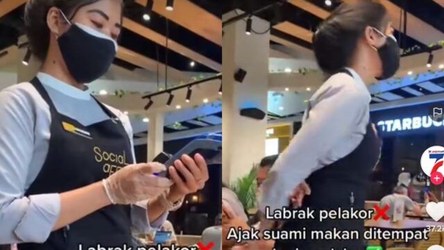 Istri sah membalas rasa sakit hatinya dengan sang pelakor dengan cara makan di tempat kerja selingkuhan suaminya itu.