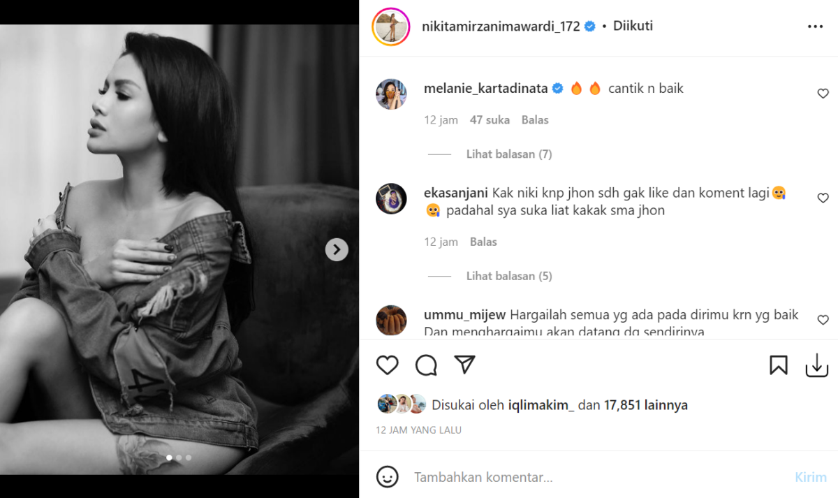 Karena bodi seksi serta paras ayu yang dimiliki oleh Nikita Mirzani, membuat banyak netizen selalu merasa rindu terhadapnya.