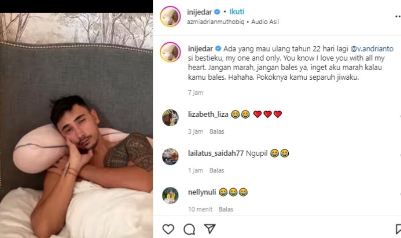 Jessica Iskandar ungkap perasaan cintanya pada sang suami yang akan segera berulang tahun, membuat banyak netizen merasa gemas.