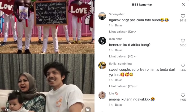 Kado Ulang Tahun Aurel dari sang Atta Halilintar terbilang cukup kocak, pasalnya ucapan ulang tahun Aurel kali ini dimeriahkan oleh orang Afrika.