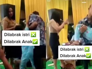 Seorang bocah nekat naik pentas lalu melabrak ayah kandungnya yang sedang menyawer biduan cantik viral di media sosial, Selasa (26/7/2022).