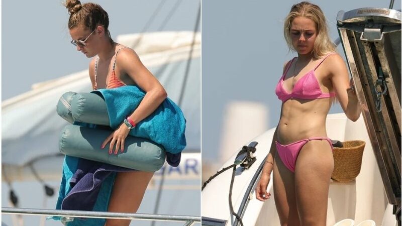 Usai Antarkan Inggris Juara Piala Eropa Wanita, Ella Toone dan Ellie Roebuck Bersantai dengan Bikini di Ibiza
