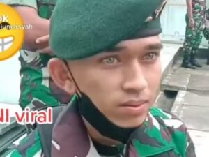 Seorang TNI ganteng viral di media sosial karena memiilki mata yang sangat bagus seperti selalu mamaki sofleb, Senin (22/8/2022).
