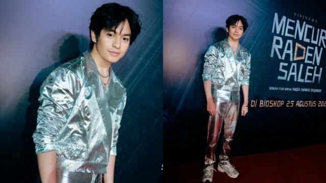 Angga Yunanda berhasil menghipnotis penggemar lewat penampilan baru yang mirip Oppa Korea di gala premier film “Mencuri Raden Saleh”.