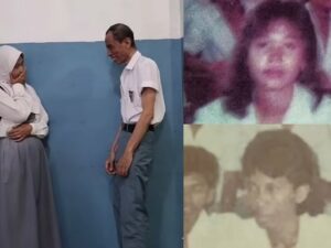 Sepasang suami istri kakek dan nenek sukses menghebohkan jagad maya setelah berbagi video konten perbandingan foto SMA dan sekarang.