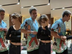 Livy Renata berhasil dibuat salah tingkah dengan aksi nekat Verrel Bramasta yang melepas kancing baju untuk pamer perutnya yang sixpack.