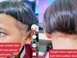 Seorang ibu menumpahkan rasa kecewaannya karena rambut anaknya yang baru seminggu masuk sekolah dipotong tanpa izin oleh gurunya.