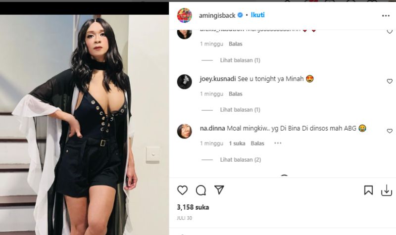 Aming rupanya memiliki satu ketakutan sekaligus rasa khawatir selalu berpakaian seperti wanita. Yaitu takut digiring petugas dinsos.