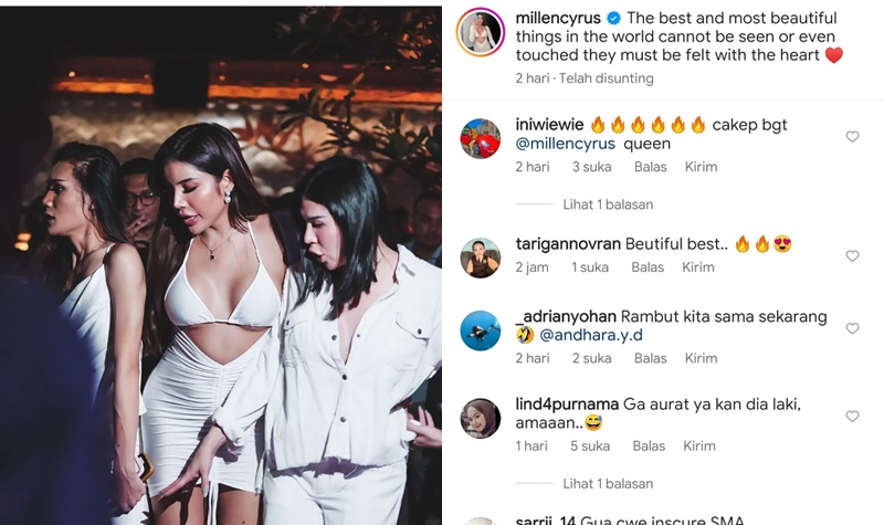 Millen Cyrus Tak Sungkan Umbar Belahan Dada, Netizen: Bukan Aurat, Kan Dia Laki 2 Lampiran Gambar