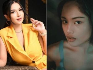 Siva Aprilia kenakan sebuah dress kuning tanpa lengan, kecantikannya malah sempat dikira mirip Jeje Slebew oleh banyak netizen.