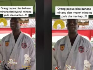 Pria papua ini mendapat banyak pujian karena fasih dan lancar berbahasa Minang. Bahkan saat bernyanyi lagu Minang dengan suara merdunya.