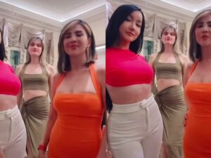 Tulang rusuk Lucinta Luna diduga menonjol dengan jelas saat dirinya tengah bergoyang bersama teman-temannya dengan memamerkan body seksi mereka.